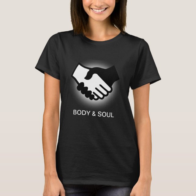T-Shirt Black and White Hands,  Corps et Âme (Devant)