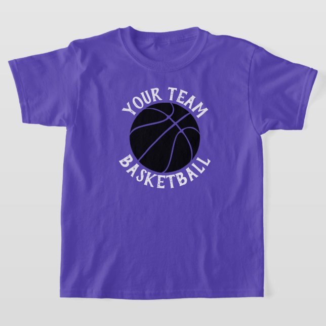T-shirt Black Basketball Team, Nom du joueur et Numéro de  (Poser)