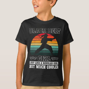 T-shirt Black Belt Girl Karate Black Belt Promotion Black