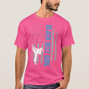 T-shirt Black Belt Girl Karate Jiu Jitsu Taekwondo Martial