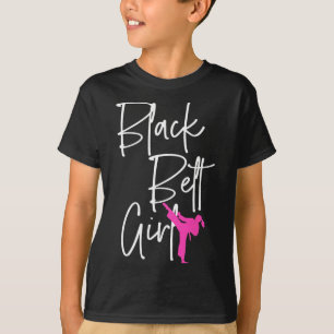T-shirt Black Belt Girl Karate Jiu Jitsu Taekwondo Martial