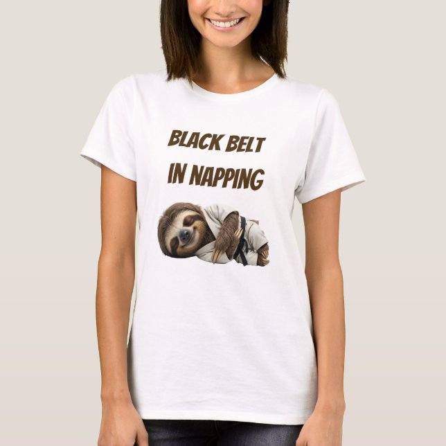 T-shirt Black Belt In Napping Sloth (Devant)