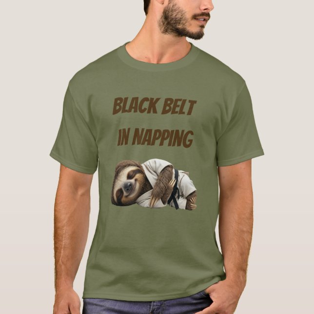T-shirt Black Belt In Napping Sloth (Devant)