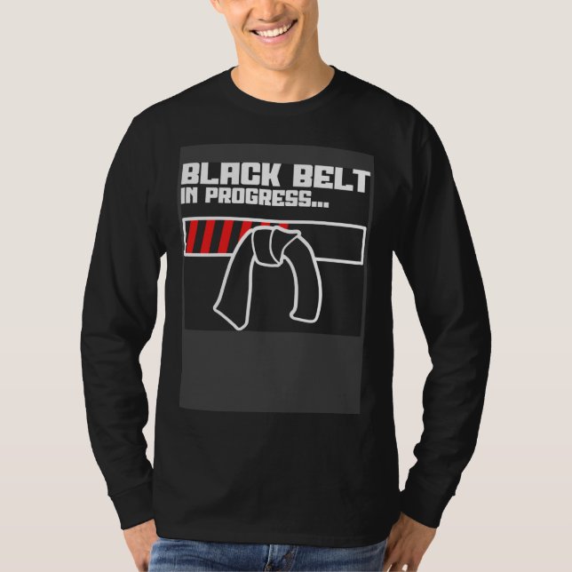 T-shirt Black Belt in progress Jiu Jitsu (Devant)