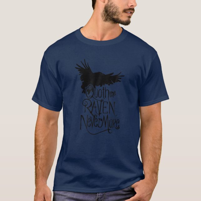 T-shirt Black Bird, Crows And Ravens, Mythical Edgar Allan (Devant)