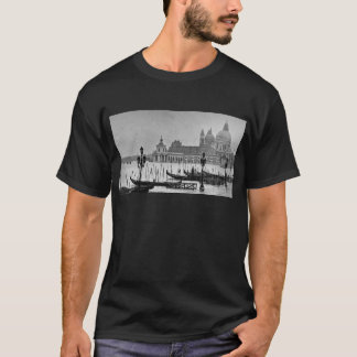 T-shirt Black Blanc Grand Canal Venise Italie Voyage