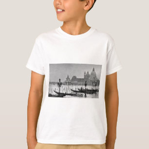 T-shirt Black Blanc Grand Canal Venise Italie Voyage