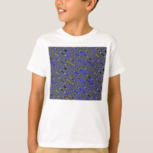 T-shirt Black blue et Jaune Tourbillonnant Motif Kids T Sh