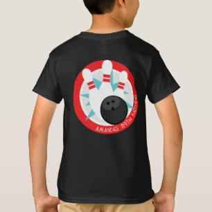 T-shirt Black Bowling Event Shirt + Nom sur la poche avant