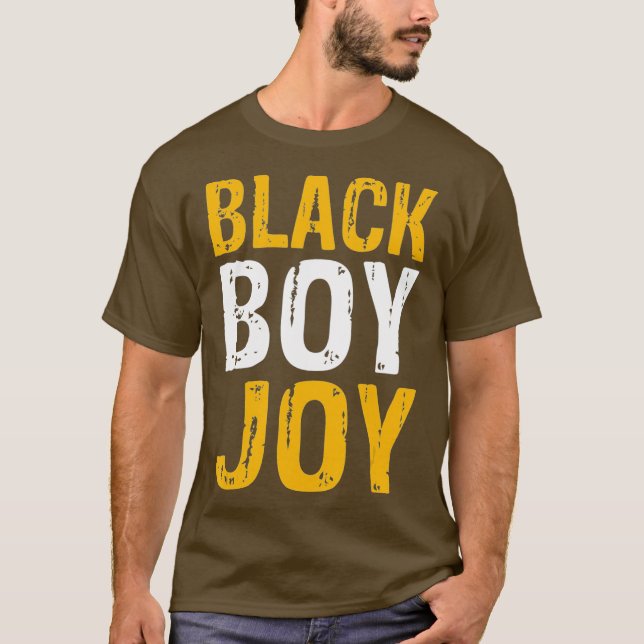 T-shirt Black Boy Joy African American Black Pride (Devant)