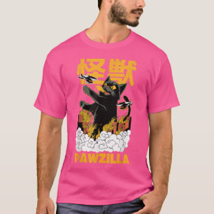 T-shirt Black Cat Anime Manga Japonais Fan Comique Drôle C