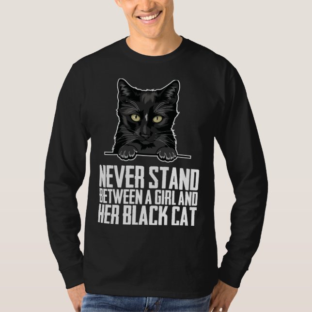 T-shirt Black cat  Black cats  Black kitten (Devant)