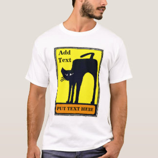 T-shirt Black Cat Club, modifier le texte