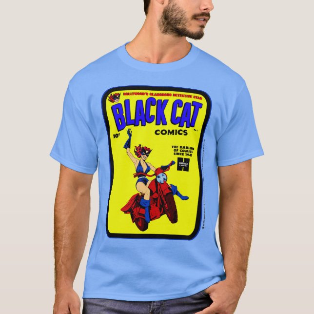T-shirt Black Cat Comics des années 1940 (Devant)