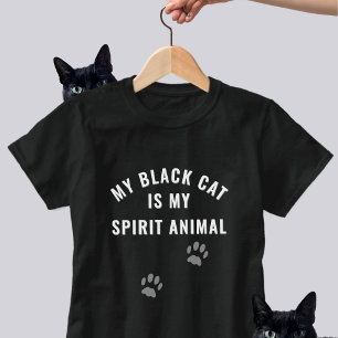 T-shirt Black Cat est mon Esprit Animal Drôle Slogan