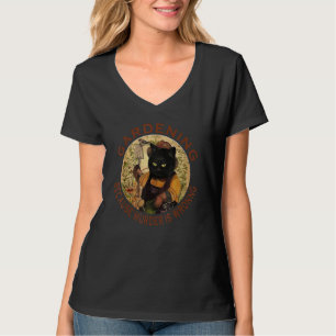 T-shirt Black Cat Gardening Parce Que Le Meurtre Est Un Ma