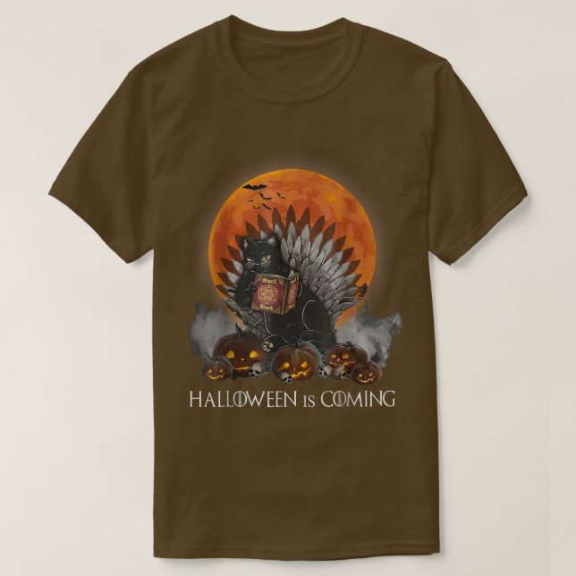 T-shirt Black Cat Halloween (Design devant)