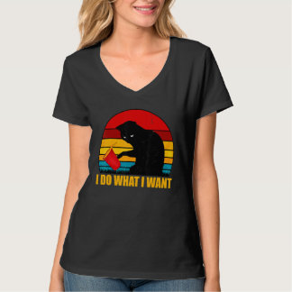 T-shirt Black Cat I Do What I Want