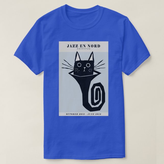 T-shirt Black Cat Jazz En Nord (Design devant)