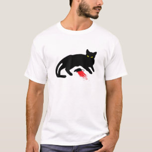 T-shirt Black Cat Killer instincts Dead Mouse Punk Goth