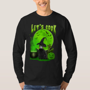 T-shirt Black Cat Let S Cook Citrouille Moon Drôle Amoureu