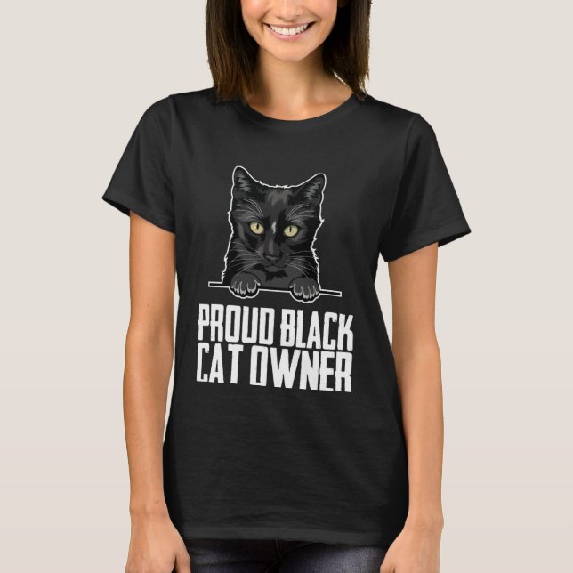 T-shirt Black cat mom  Black kitten  Black cat father (Devant)