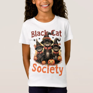 T-Shirt Black Cat Society