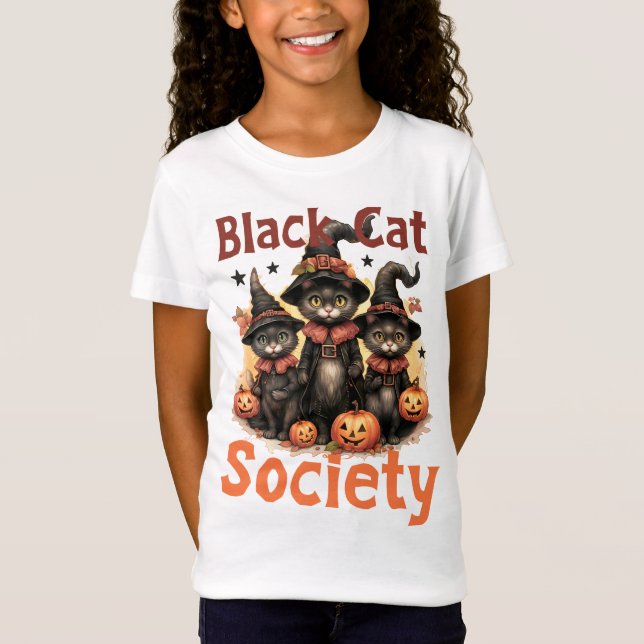 T-Shirt Black Cat Society (Devant)