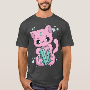 T-shirt Black Cat Wicca Cute Anime Neko Kitten Nugoth Prem