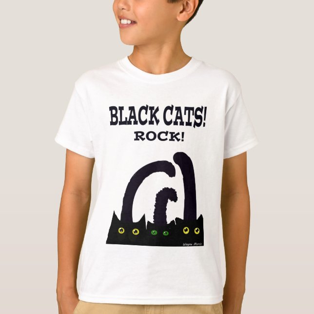 T-shirt Black cats rock (Devant)