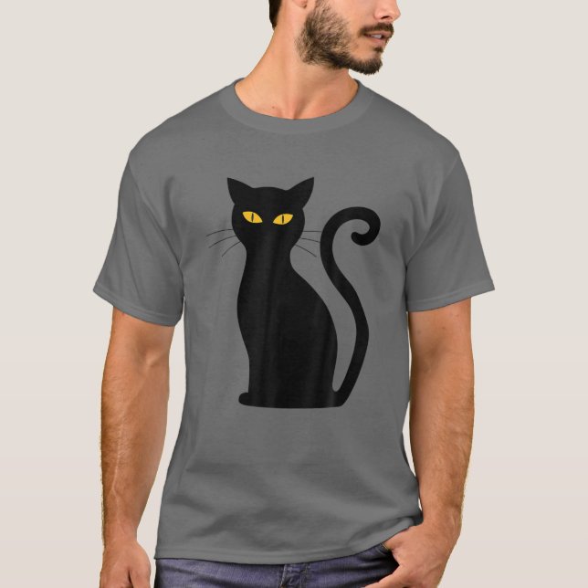 T-shirt Black Catteaches You Magic (Devant)