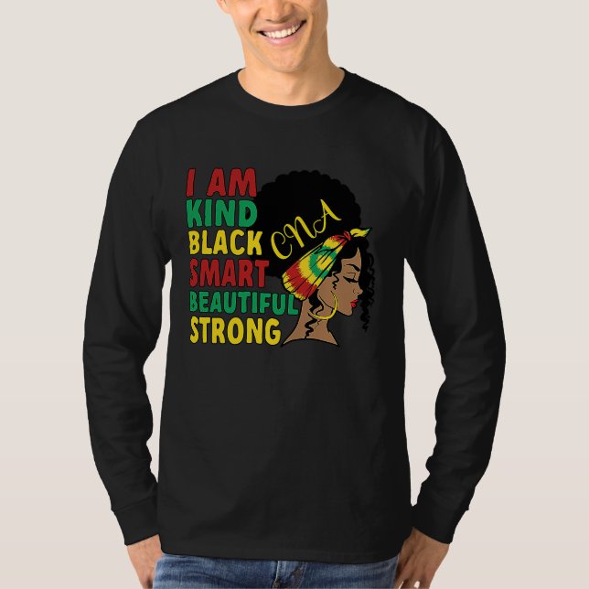 T-shirt Black Certified Nursing Assistant African American (Devant)