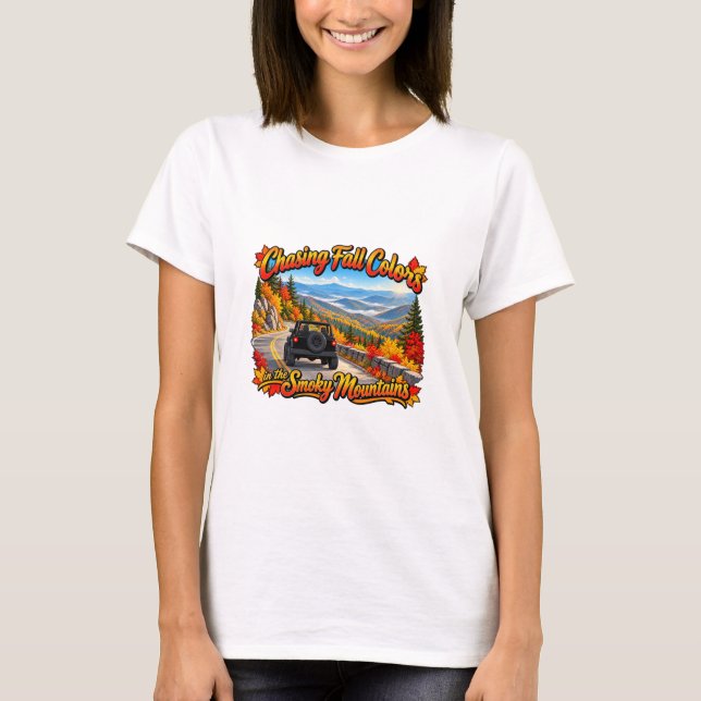 T-shirt Black_Chasing Fall Colors Smoky Mt (Devant)