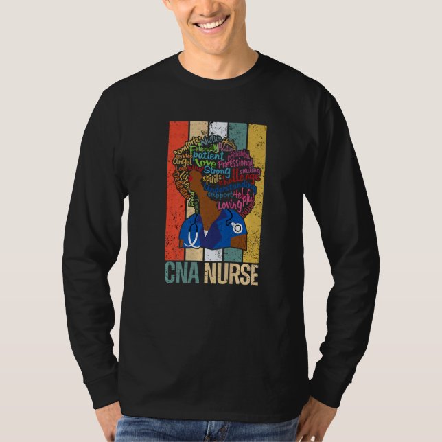 T-shirt Black Cna Nurse Pour Afro-Américain Melanin Nu (Devant)