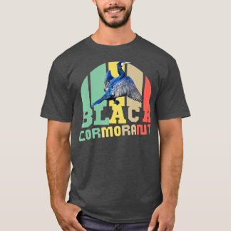 T-shirt Black Cormorant Bird Black Shag Hommes Femmes Enfa