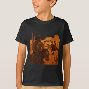 T-shirt Black Cowboy Western Rodeo Melanin Histoire Texas
