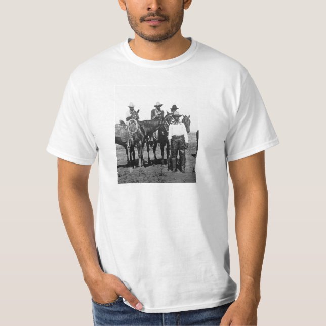 T-shirt Black Cowboys À Bonham Texas 1890 (Devant)