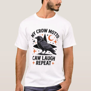 T-shirt Black Crow F Caw F, Drôle Oiseau Sarcastique