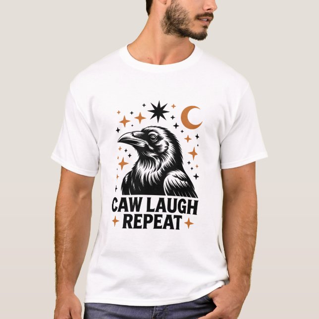 T-shirt Black Crow F, Caw F, Funny Bird Dance Cool présent (Devant)