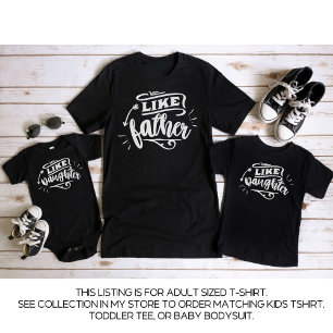 T-shirt Black Daddy et moi à jumeler père fille