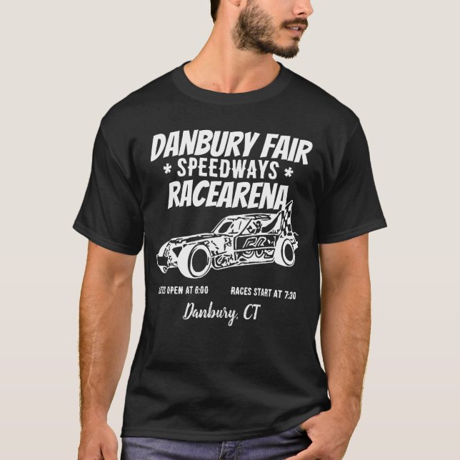 T-shirt Black Danbury Fair Racearena Speedway 1-Side Tee! (Devant)