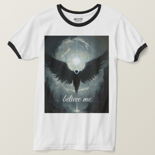 T-shirt Black Devil Graphic Tee - Edgy Streetwear | Sombre (Design devant)