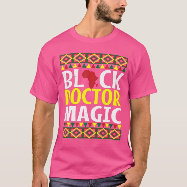 T-shirt Black Doctor Magic Black History Mois Blm Melanin (Devant)