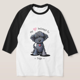 T-Shirt Black Doodle Pup Mon Cœur Appartient