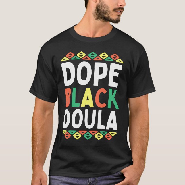 T-shirt Black Doula African American Black History Month P (Devant)