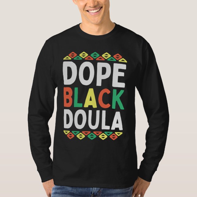 T-shirt Black Doula African American Black History Month P (Devant)