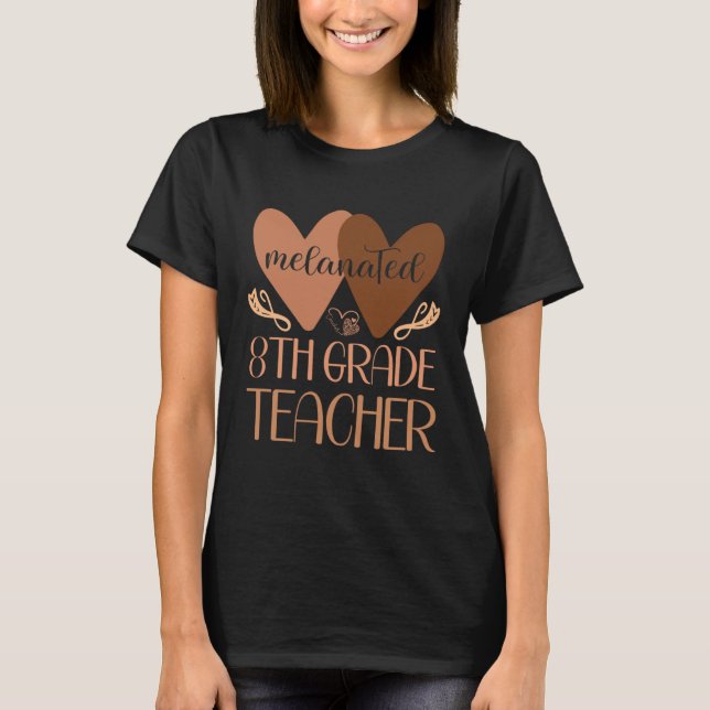 T-shirt Black Eighth Grade Teacher Black History Women Afr (Devant)