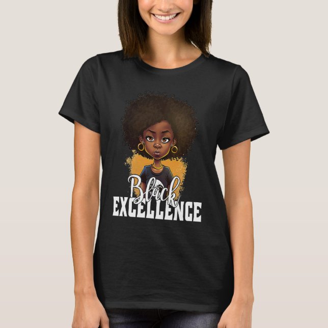 T-shirt Black Excellence African Pride Black History Month (Devant)