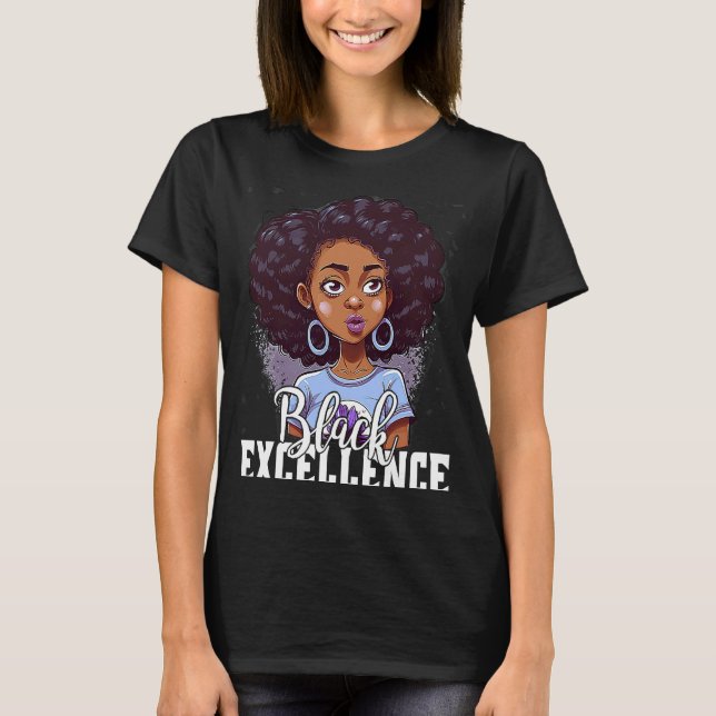 T-shirt Black Excellence African Pride Black History Month (Devant)