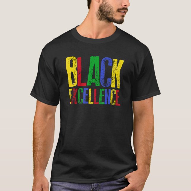 T-shirt Black Excellence Designs Pour Hommes Femmes Black  (Devant)
